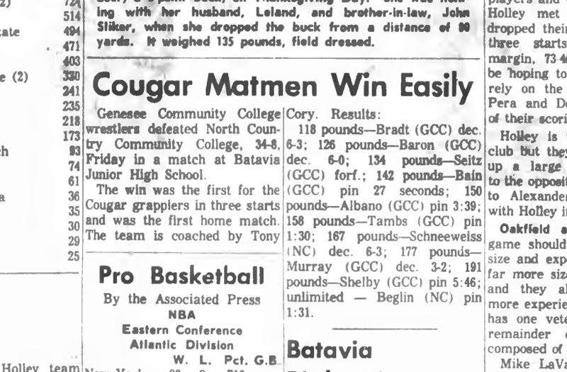 Cougar Matmen Win Easily