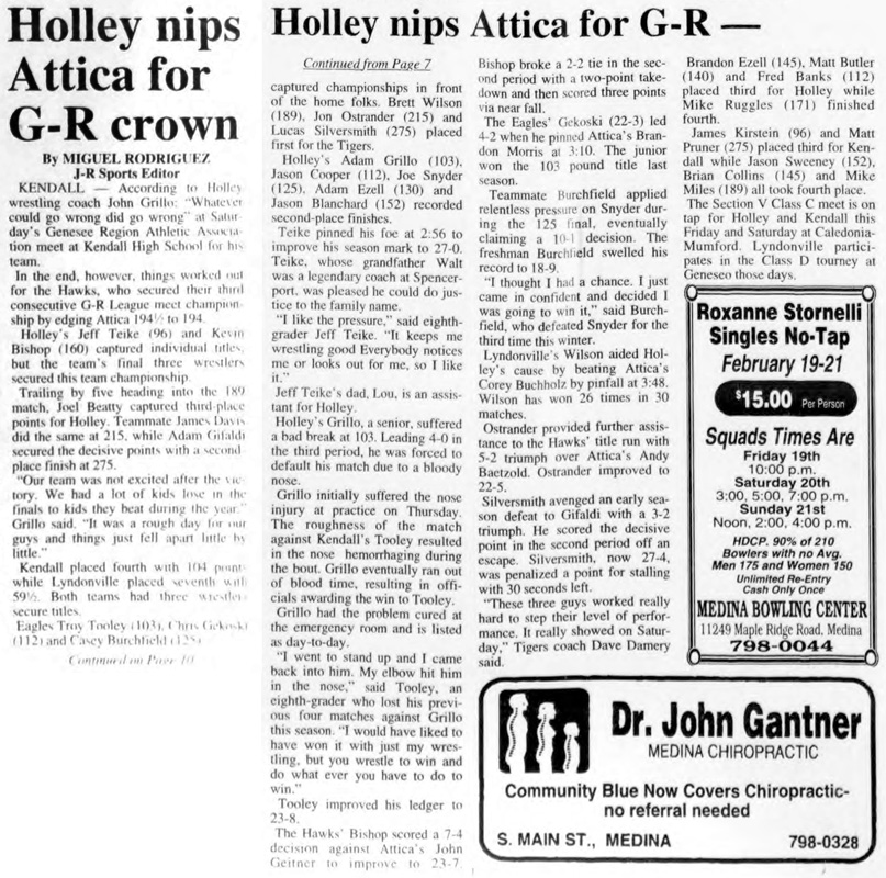 Holley nips Attica for G-R crown