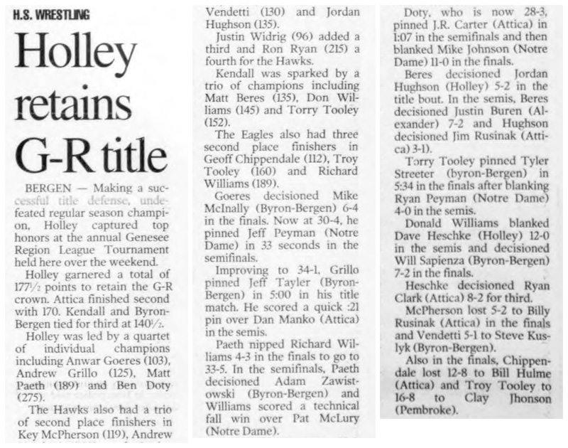 Holley retains G-R title