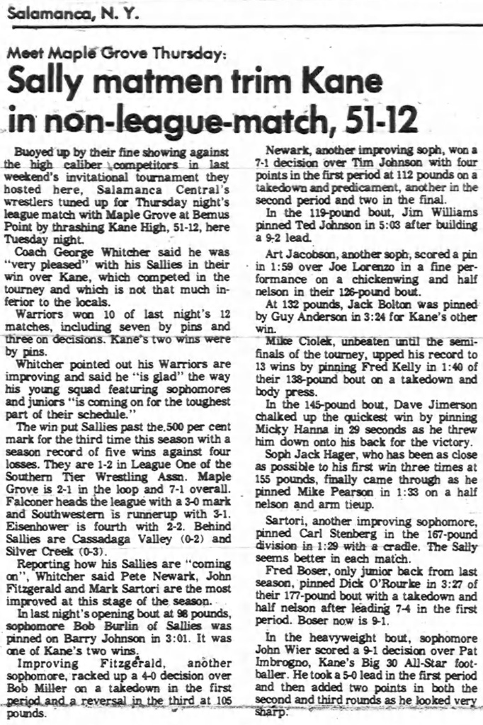 Salamanca metmen trim Kane in non-league match, 51-12