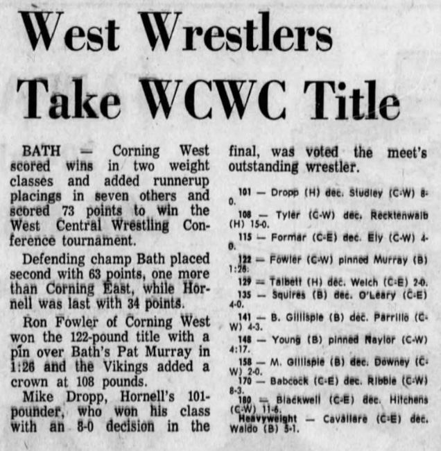 West Wrestlers Take WCWC Title
