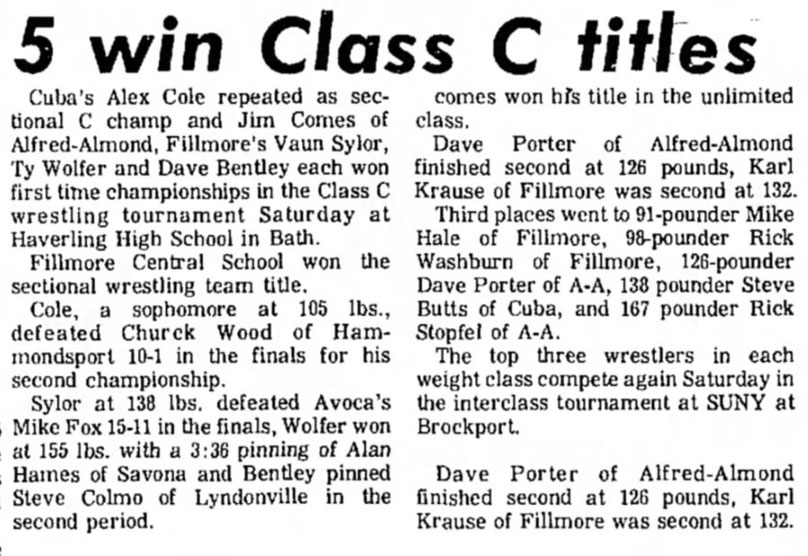5 win Class C titles