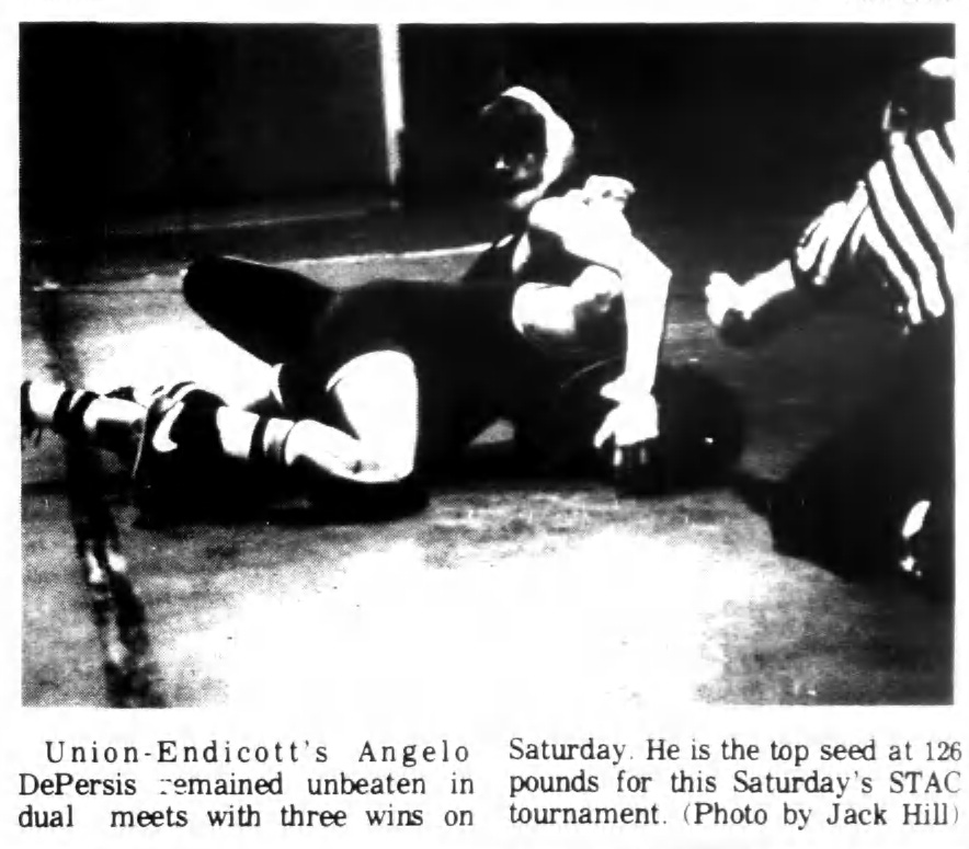 Union-Endicott 126-pounder Angelo DePersis
