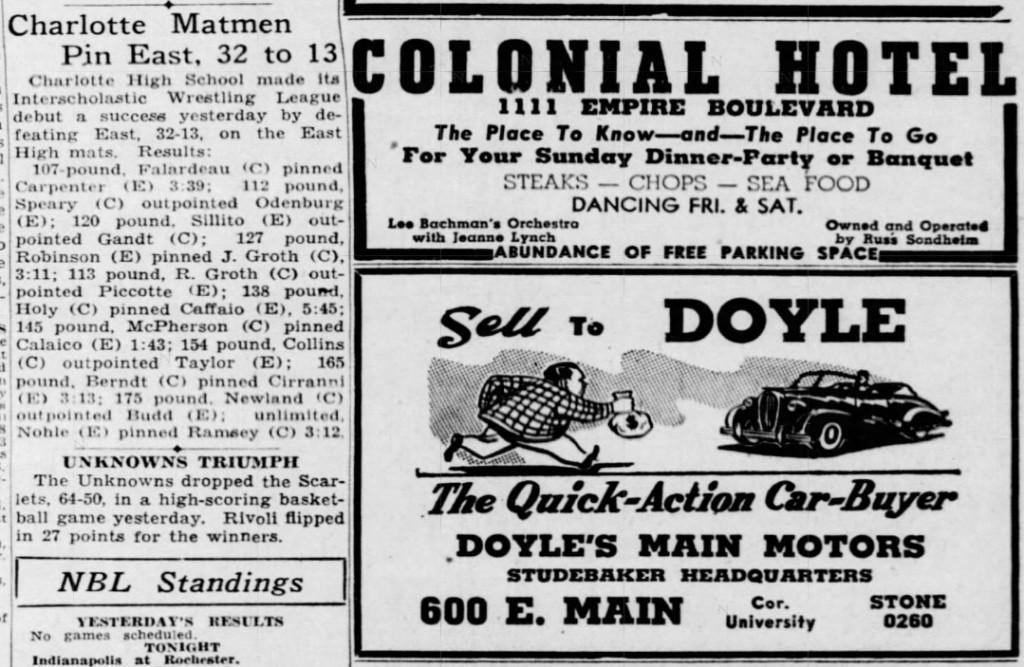 Charlotte Matmen Pin East, 32 to 13