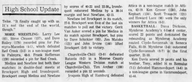 Iroquois High of Hamburg defeated Attica...