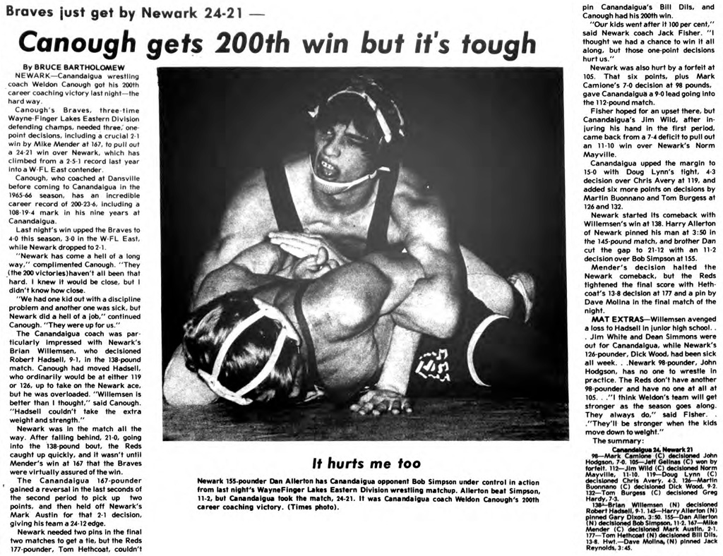 Canough gets 200th win but it's tough