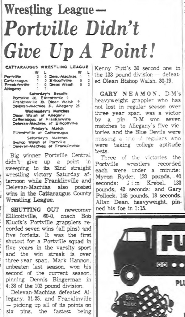 Franklinville defeated Olean Bishop Walsh