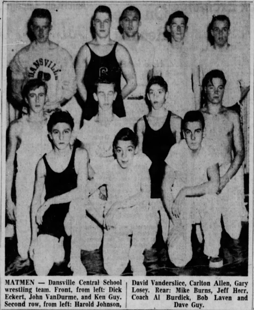 1956-1957 Dansville Mustang Matmen