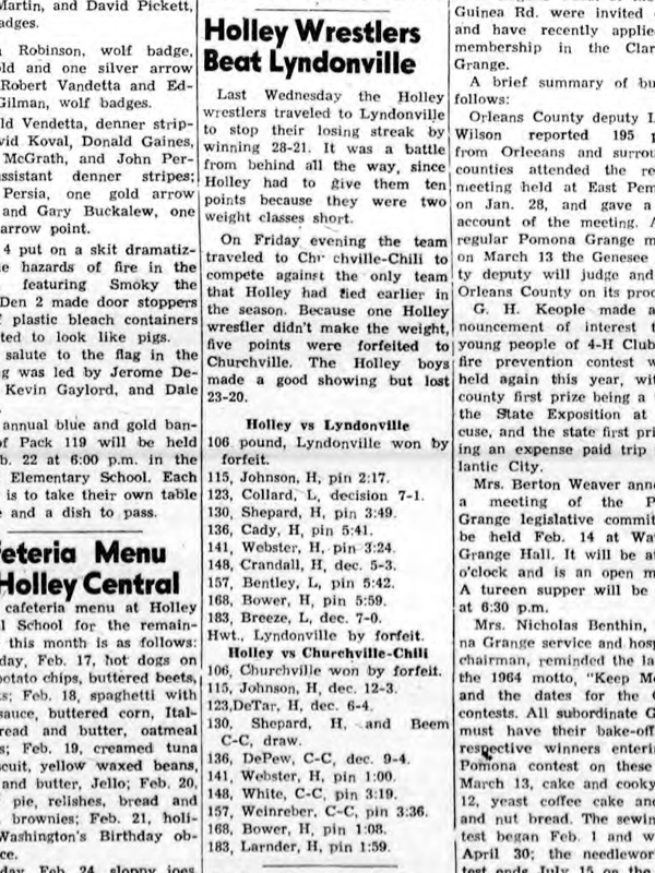 On Friday evening the team traveled to Churchville-Chili...