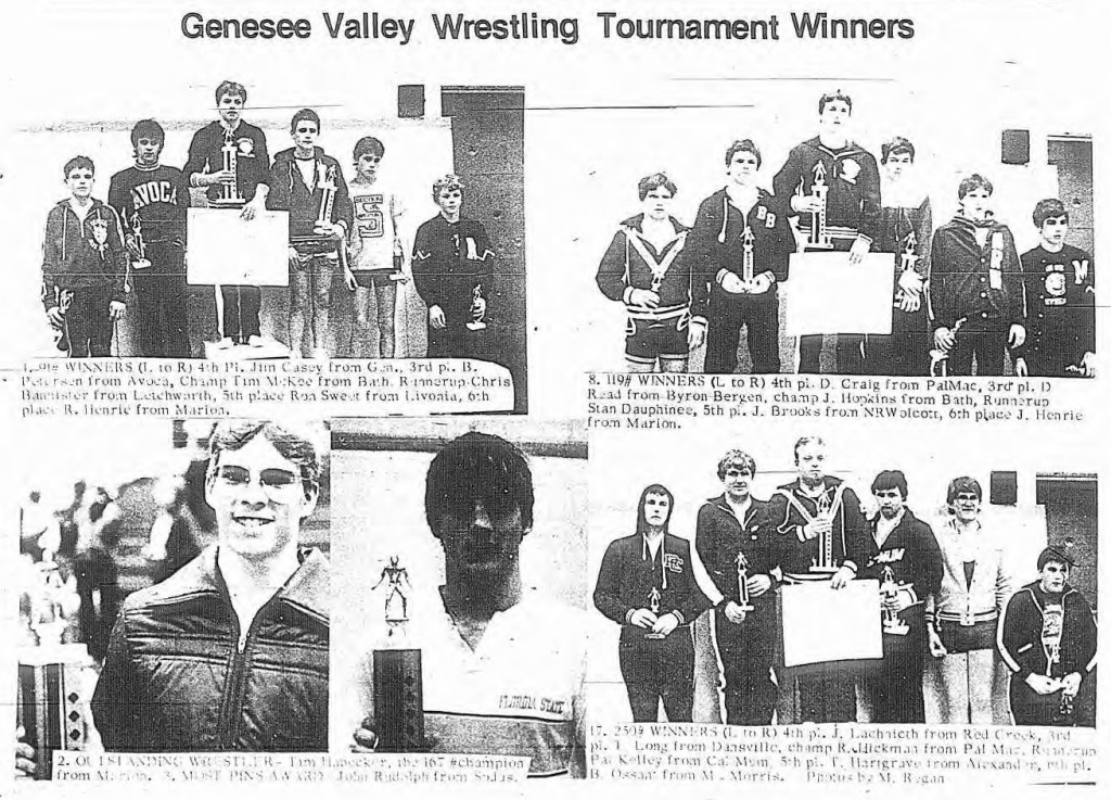 Genesee Valley Wrestling Tournament Winners