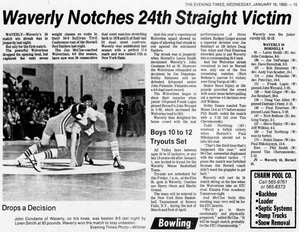 Waverly Notches 24th Straight Victim