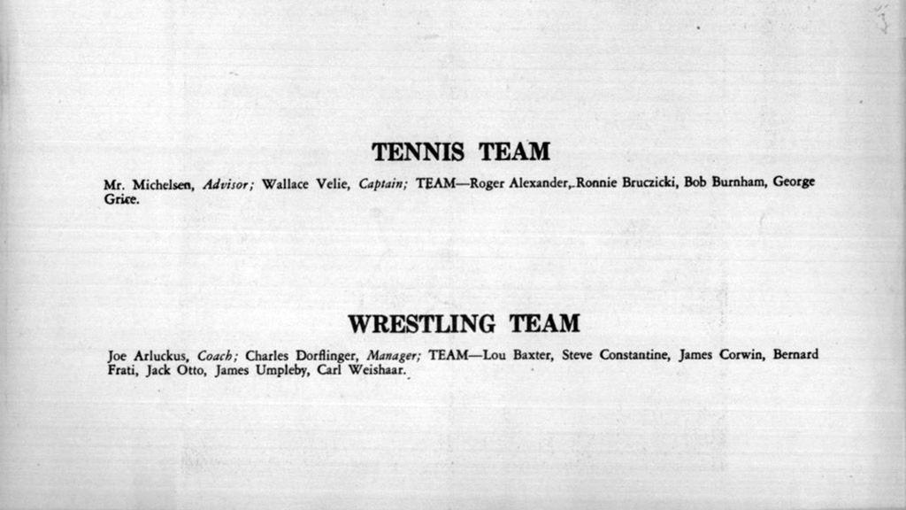 1945-1946 Monroe Redjackets Wrestling