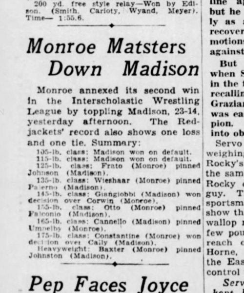 Monroe Matsters Down Madison