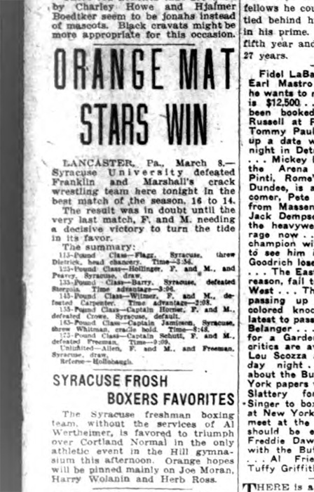 Orange Mat Stars Win