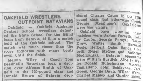 Oakfield Wrestlers Outpoint Batavians