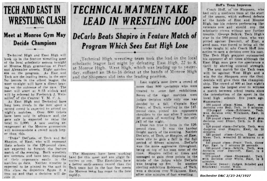 Technical Matmen Take Lead in Wrestling Loop