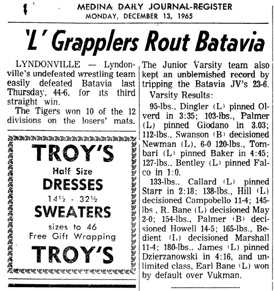 'L' Grapplers Rout Batavia