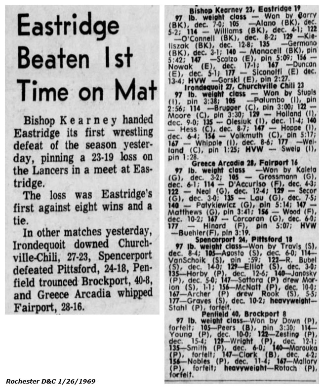 Eastridge Beaten 1st Time on Mat