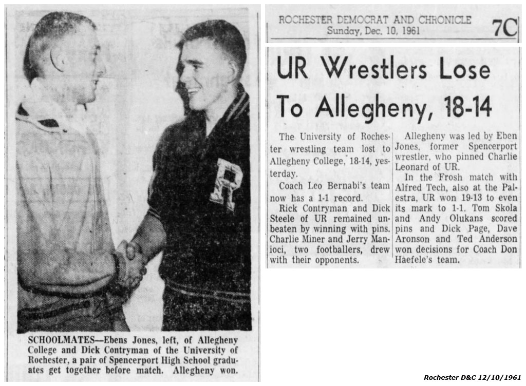 UR Wrestlers Lose To Allegheny, 18-14