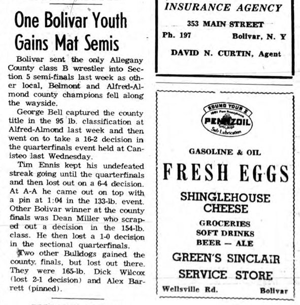 One Bolivar Youth Gains Mat Semis