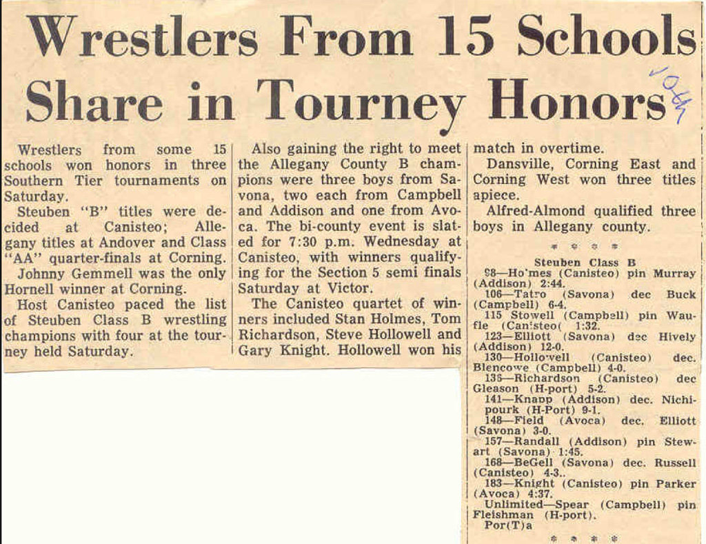 Wrestlers From 15 Schools Share in Tourney Honors