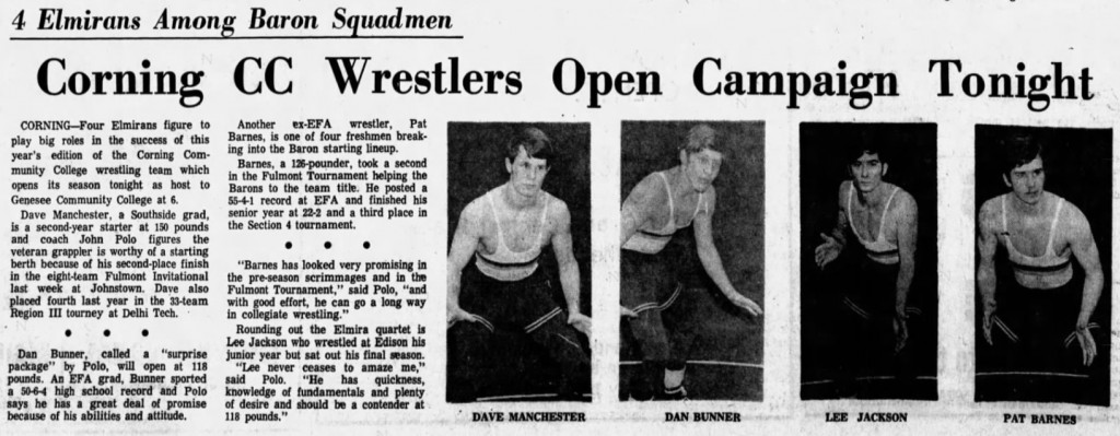 Corning CC Wrestlers Open Campaign