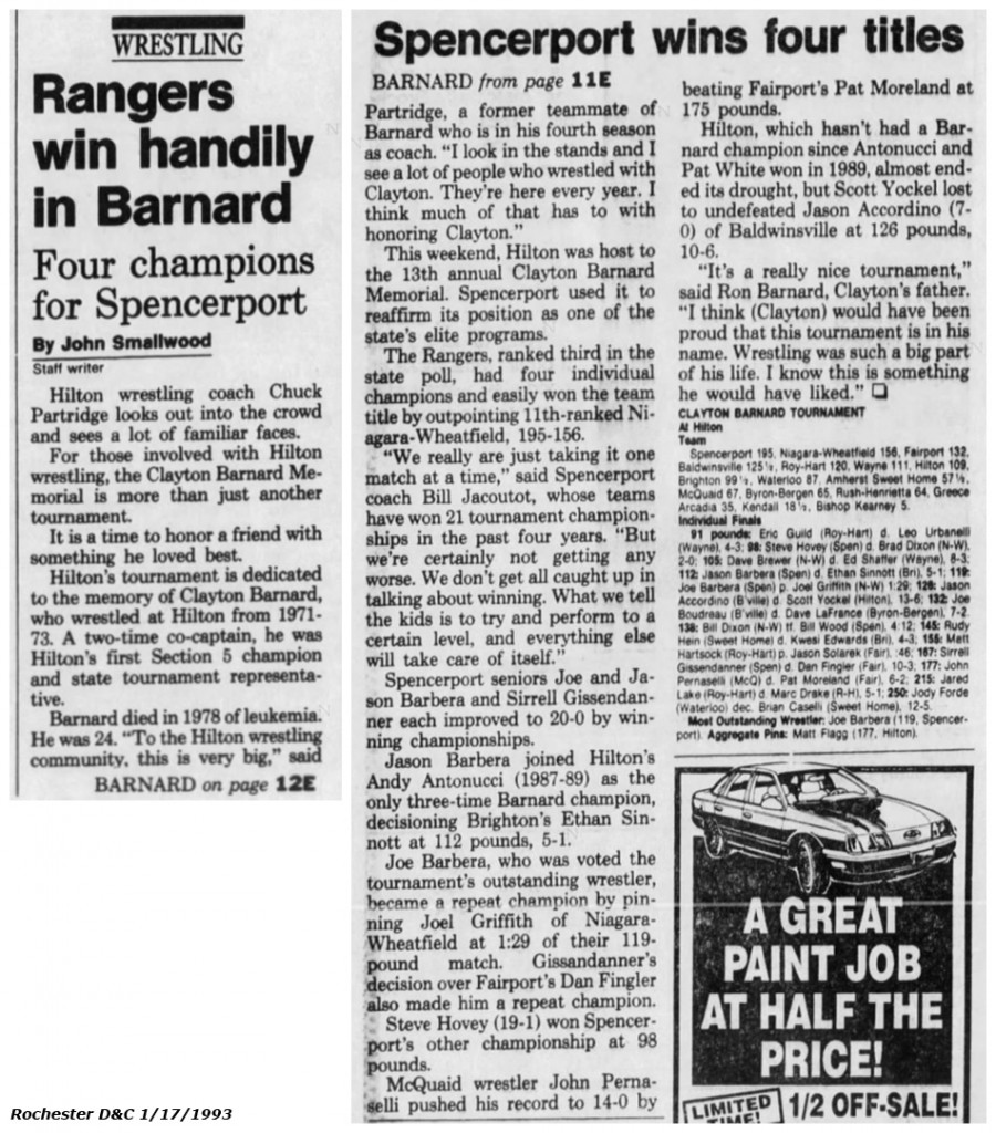 Rangers win handily in Barnard