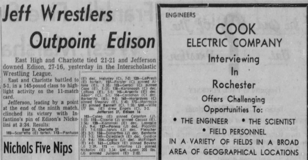 Jeff Wrestlers Outpoint Edison