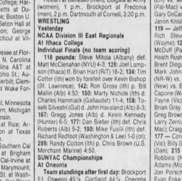NCAA Division III East Regionals