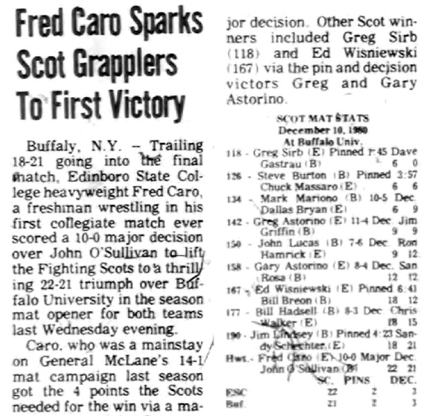 Fred Caro Sparks Scot Grapplers To First Victory
