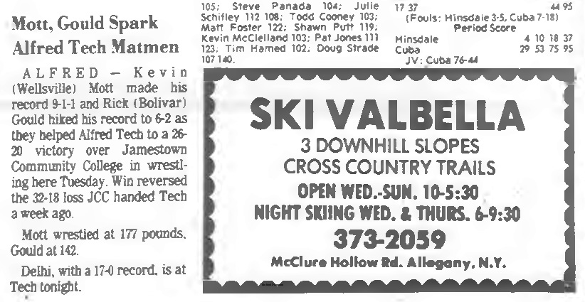 Mott, Gould Spark Alfred Tech Matmen