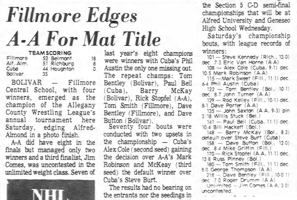 Fillmore Edges A-A For Mat Title