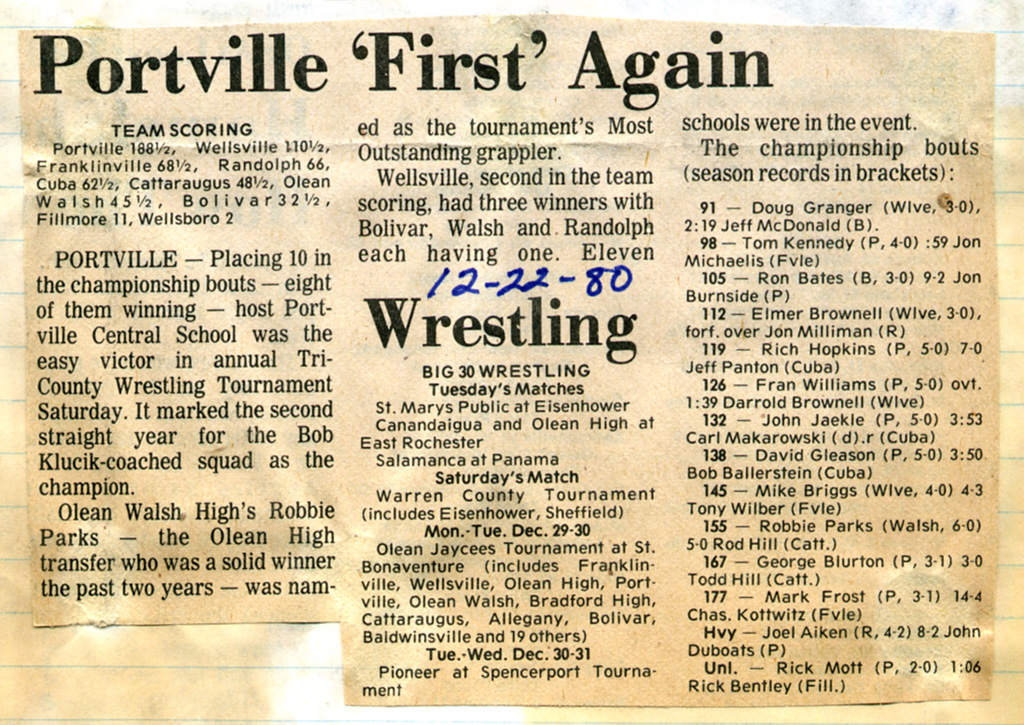 Portville 'First' Again