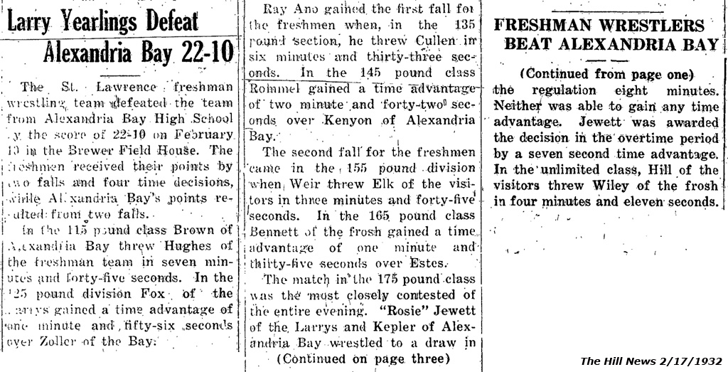 Larry Yearlings Defeat Alexandria Bay 22-10
