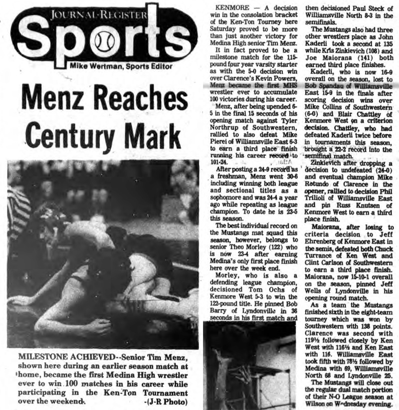 Menz Reaches Century Mark