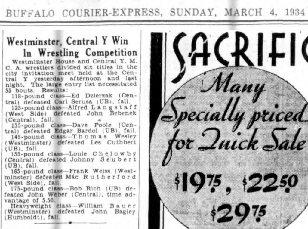 Westminster, Central Y Win In Wrestling Compeition