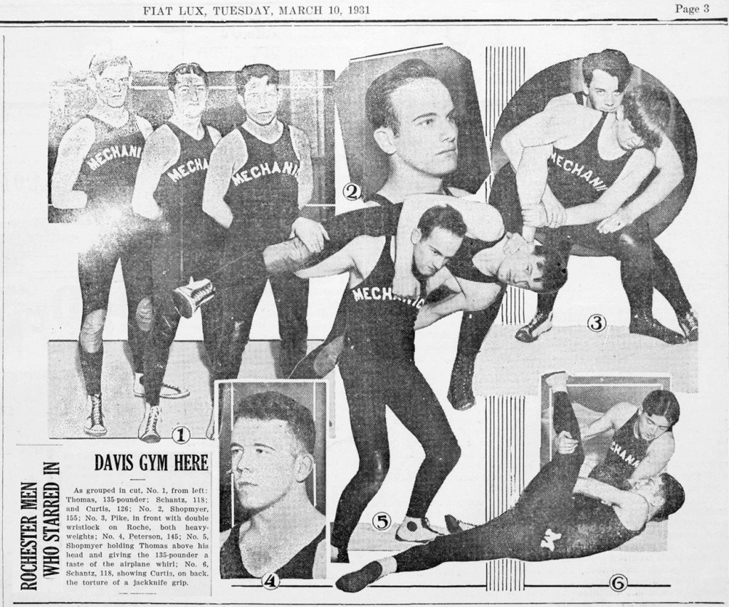 Rochester Men Who Starred in Davis Gym Here