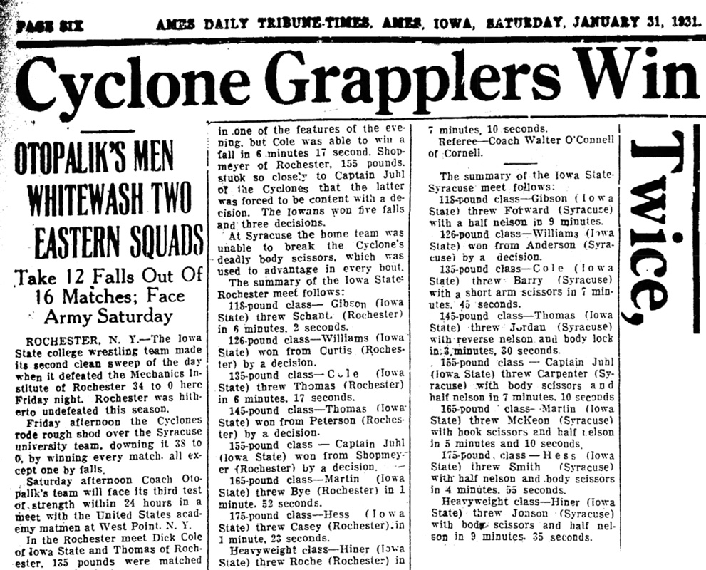 Cyclone Grapplers Win Twice