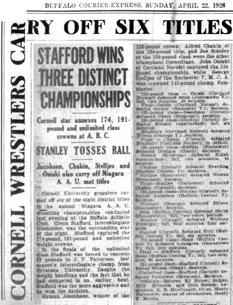 Cornell Wrestlers Carry Off Six Titles