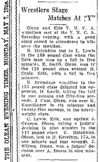 Wrestlers Stage Matches at Y