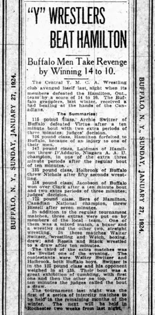 Y Wrestlers Beat Hamilton