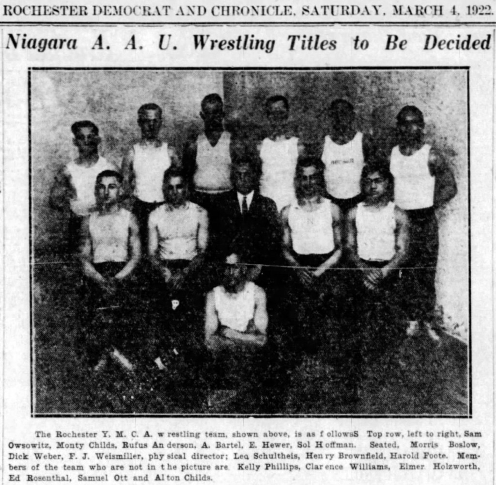 1922 Rochester YMCA Wrestling Team