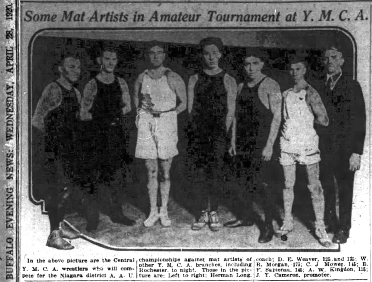 Some Mat Artists in Amateur Tournament at Y.M.C.A.