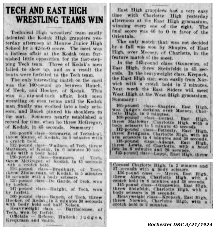 Tech and East High Wrestling Teams Win