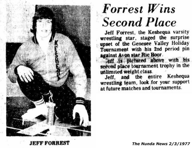 Forrest Wins Second Place