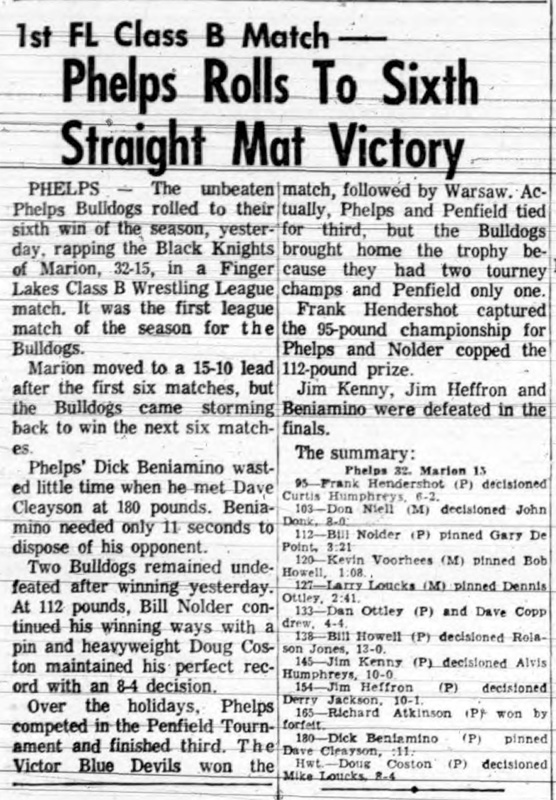 Phelps Rolls To Sixth Straight Mat Victory