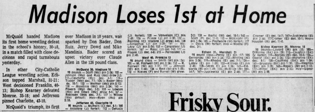 Madison Loses 1st at Home