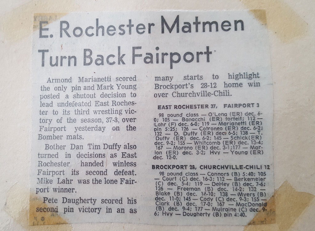 Pete Dougherty scored his second pin victory