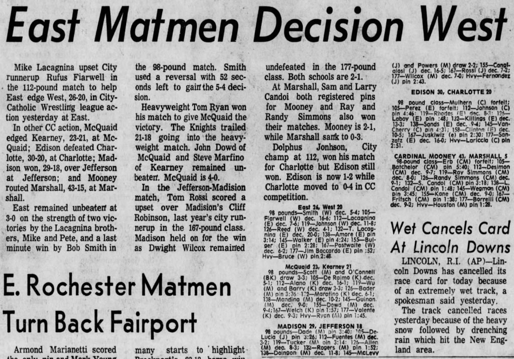 East Matmen Decision West