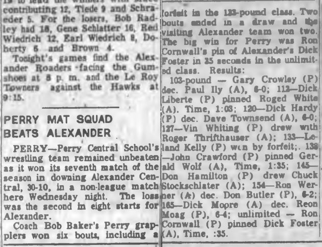 Perry Mat Squad Beats Alexander